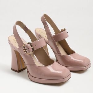 Sam Edelman Jildie Mary Jane Heels Pink Patent in Excellent Condition Size 7